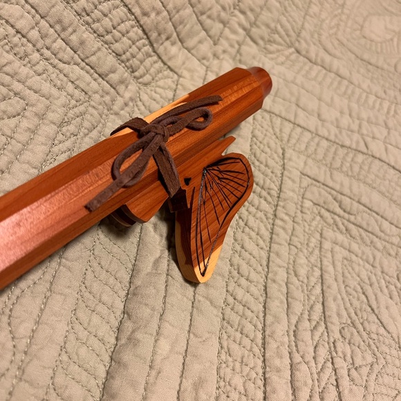 Wooden Flute with Carved Patterns - Picture 9 of 9